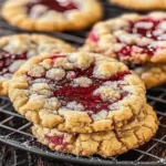 Buttery Raspberry Crumble Cookies with a Sweet Jam Filling: A Treat That’s Hard to Resist