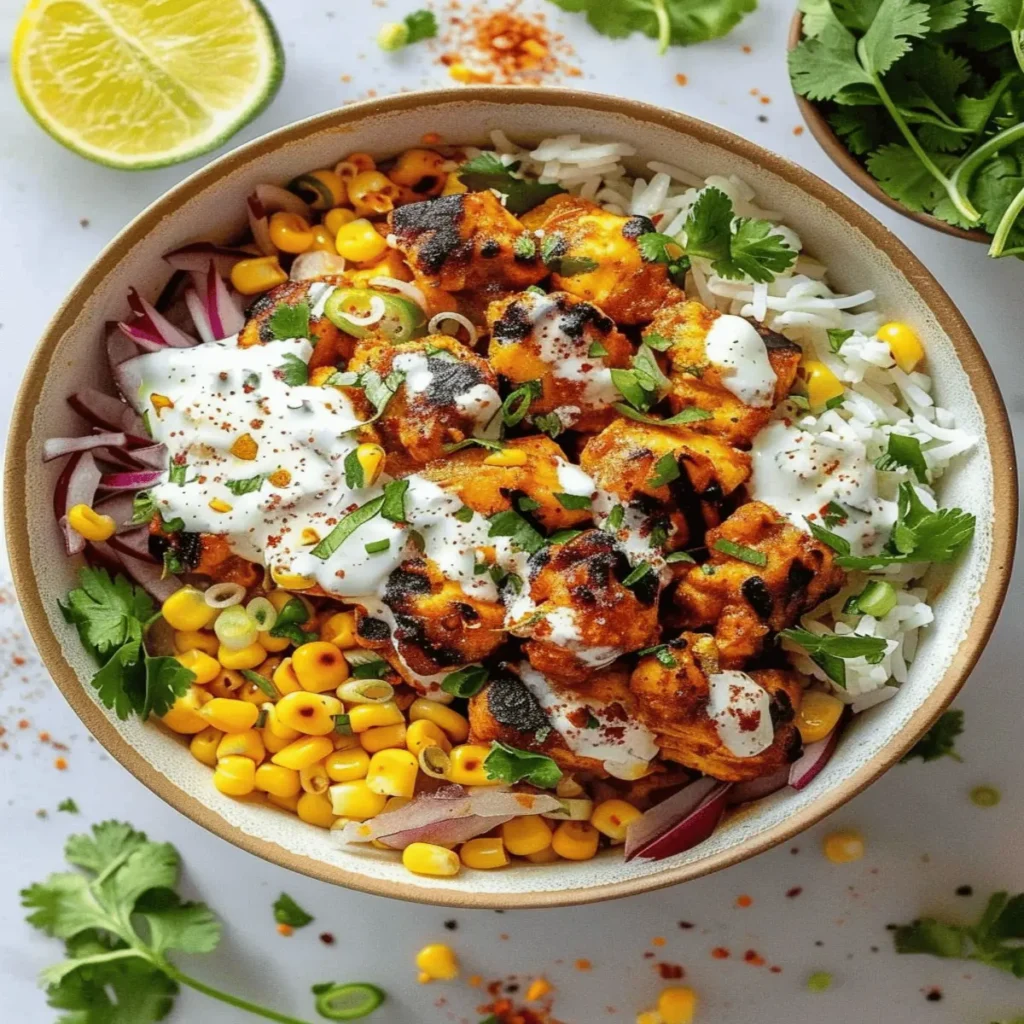 Street Corn Chicken Rice Bowl