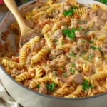 Creamy Rotel Pasta With Sausage