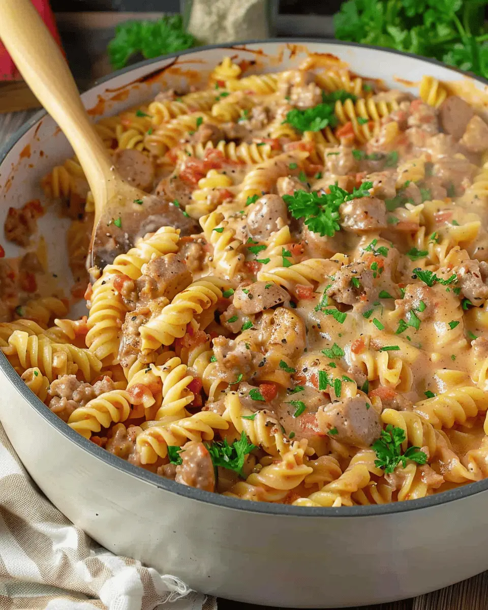 Creamy Rotel Pasta with Sausage: Easy Comfort Food Delight