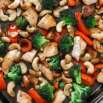 Easy Sheet Pan Cashew Chicken Recipe