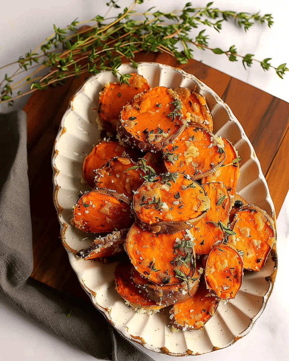 Herb Parmesan Crusted Sweet Potatoes: Easy & Flavorful Delight