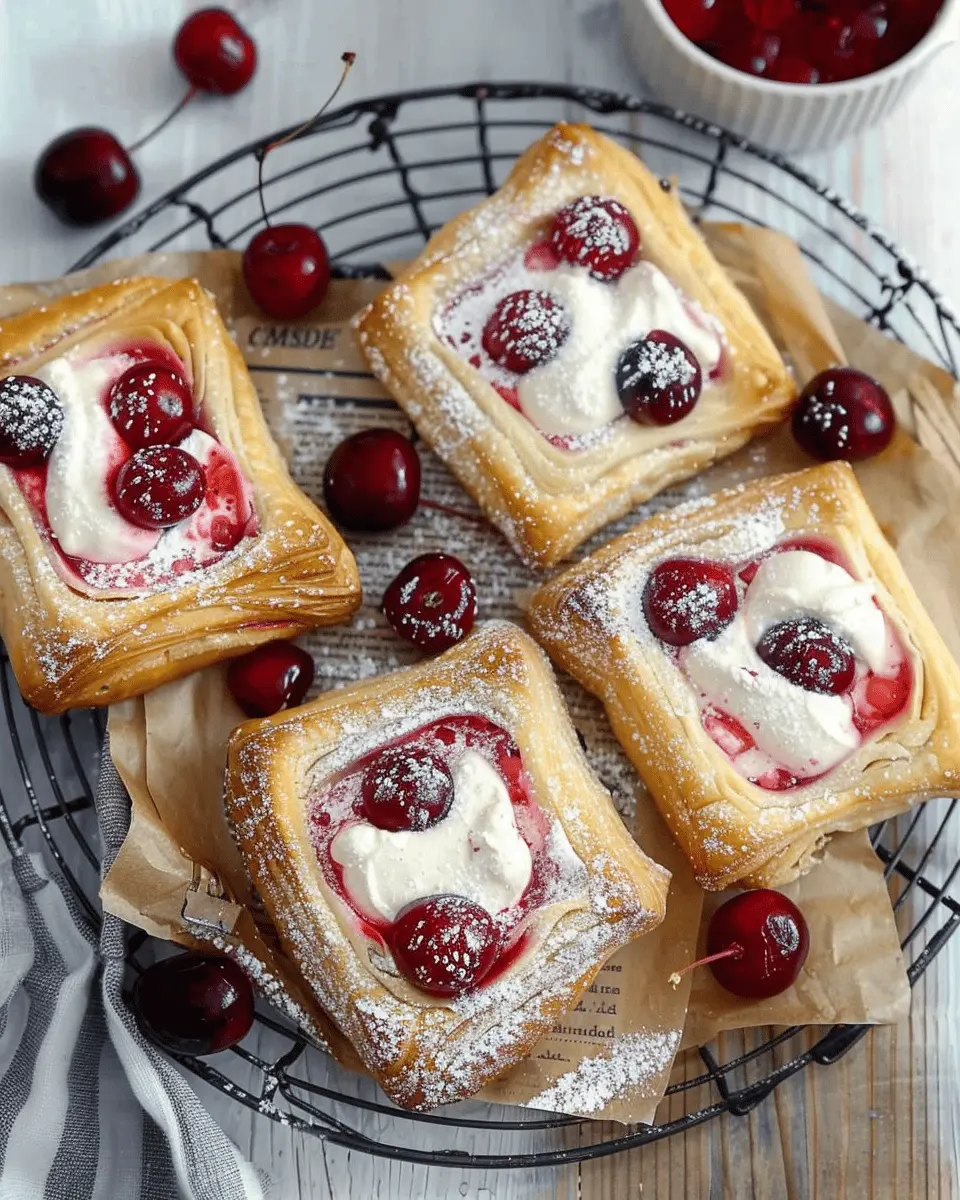 Quick and Easy Cherry Cream Cheese Danishes for a Delightful Treat
