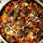 Steak Queso Rice