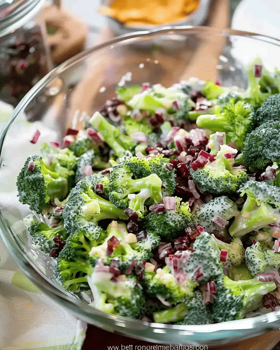 The Best Broccoli Salad with Turkey Bacon and Chicken Ham Delight