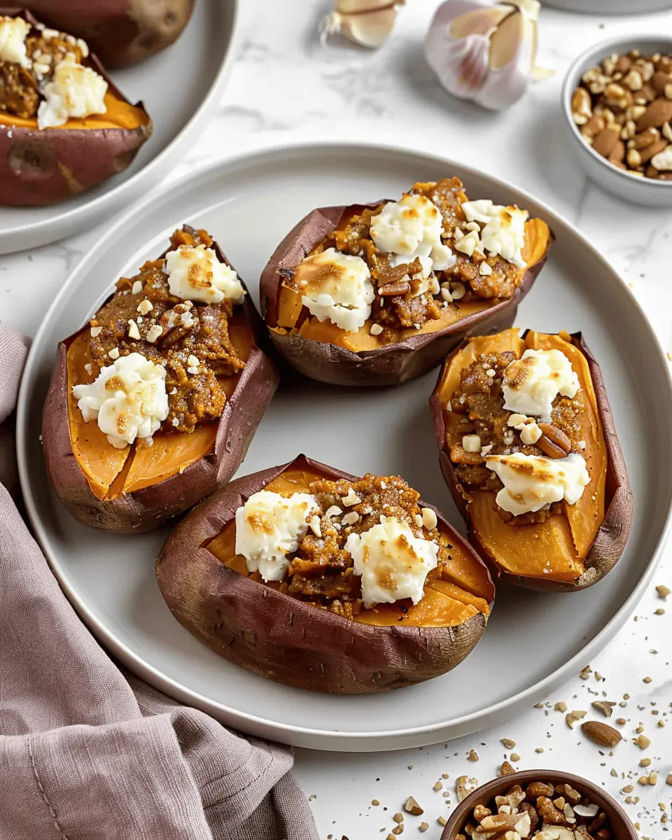 Twice Baked Sweet Potatoes: Indulgent Turkey Bacon Delight