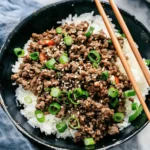 Korean Ground Beef and Rice Bowls