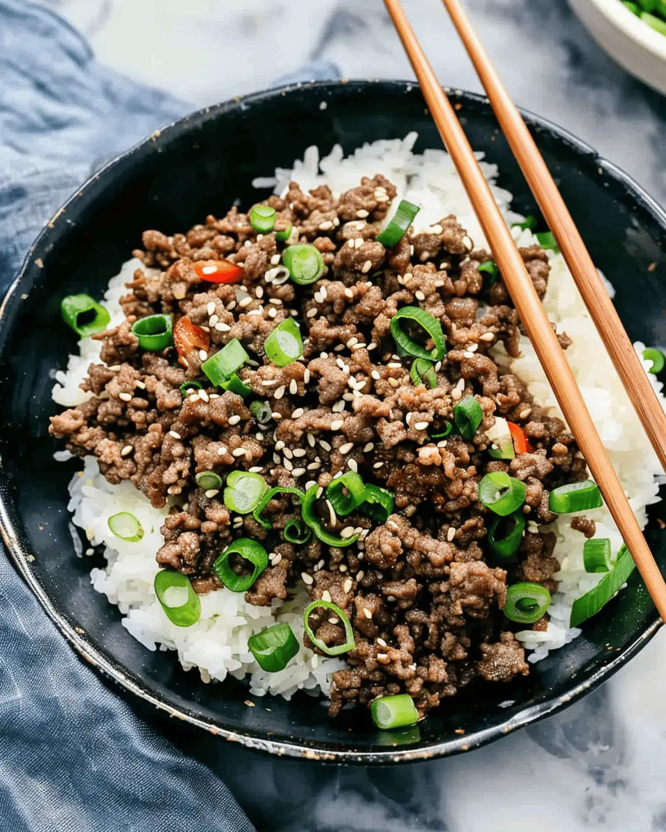 Korean Ground Beef and Rice Bowls: Easy Family-Friendly Delight