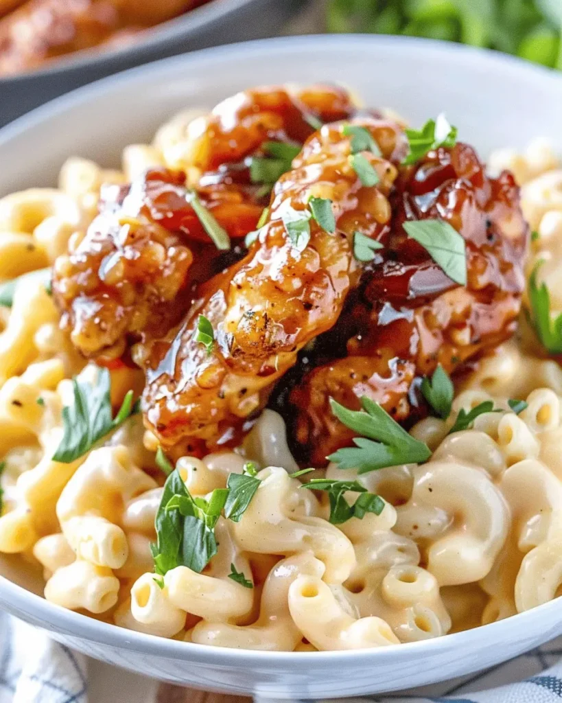 Copycat Applebee’s Honey Pepper Chicken Mac and Cheese