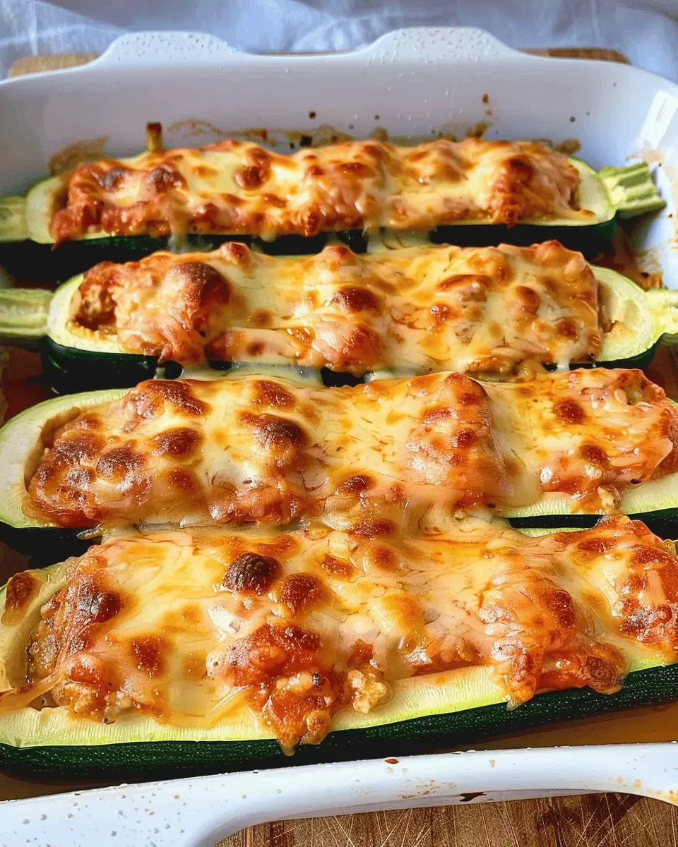 Chicken Parmesan Stuffed Zucchini Boats: Easy and Delicious Dinner