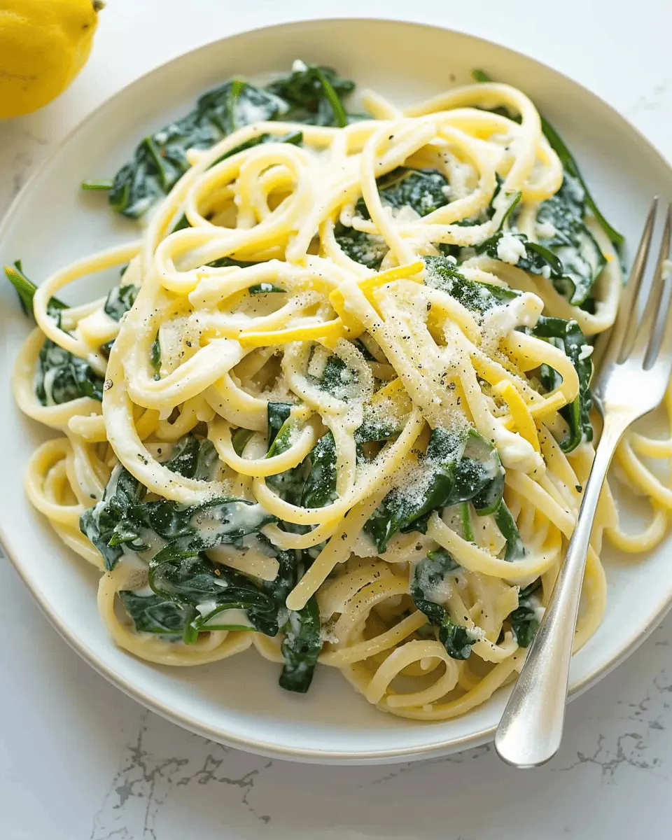 EASY LEMON RICOTTA PASTA & SPINACH