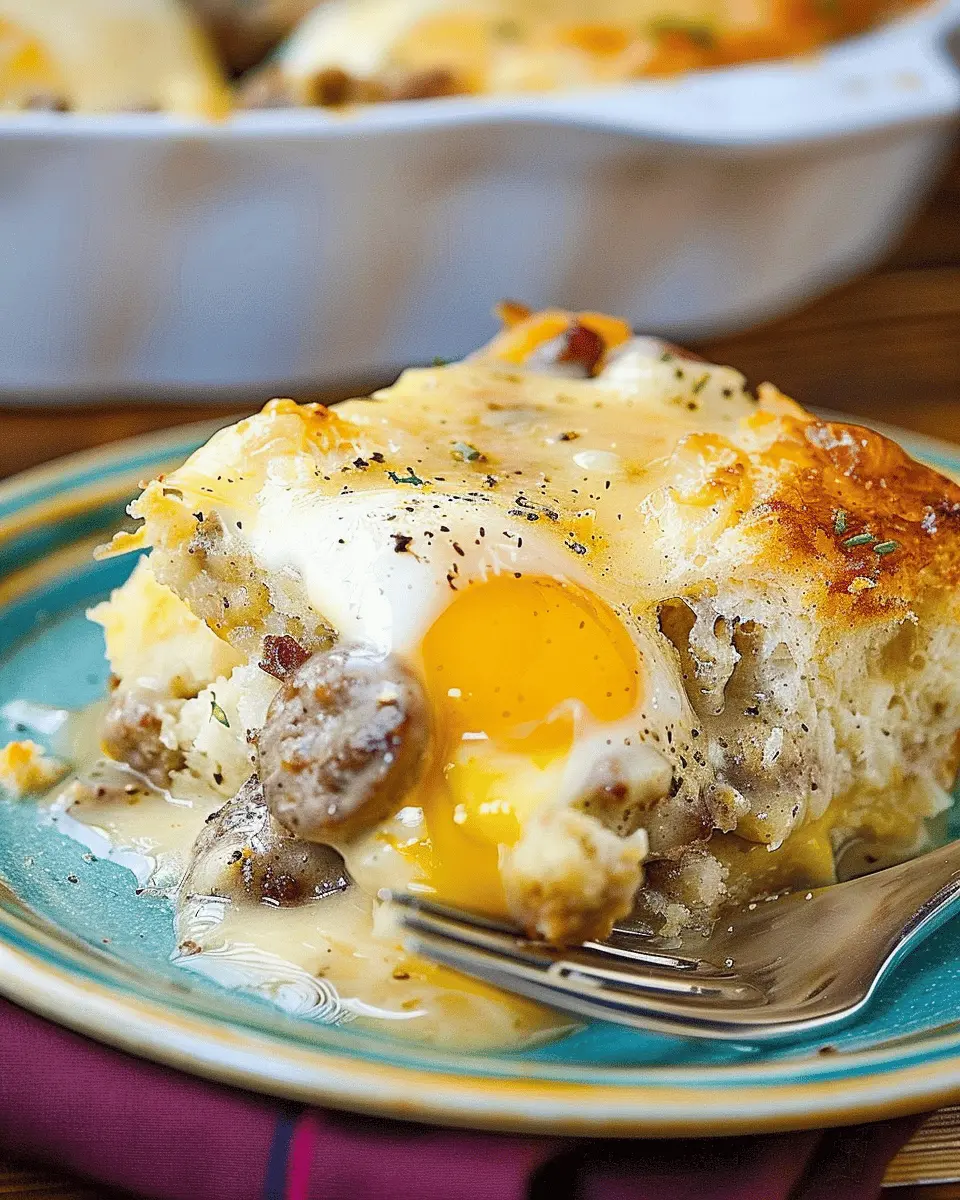 Biscuits and Gravy Casserole: Easy Sausage and Egg Delight