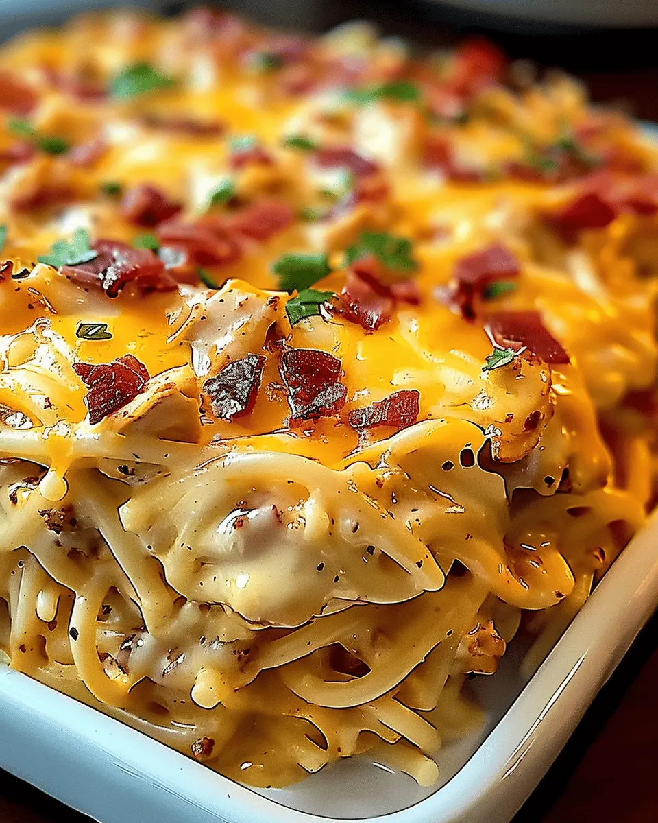 Savory Spicy Chicken Spaghetti Casserole Your Family Will Cherish