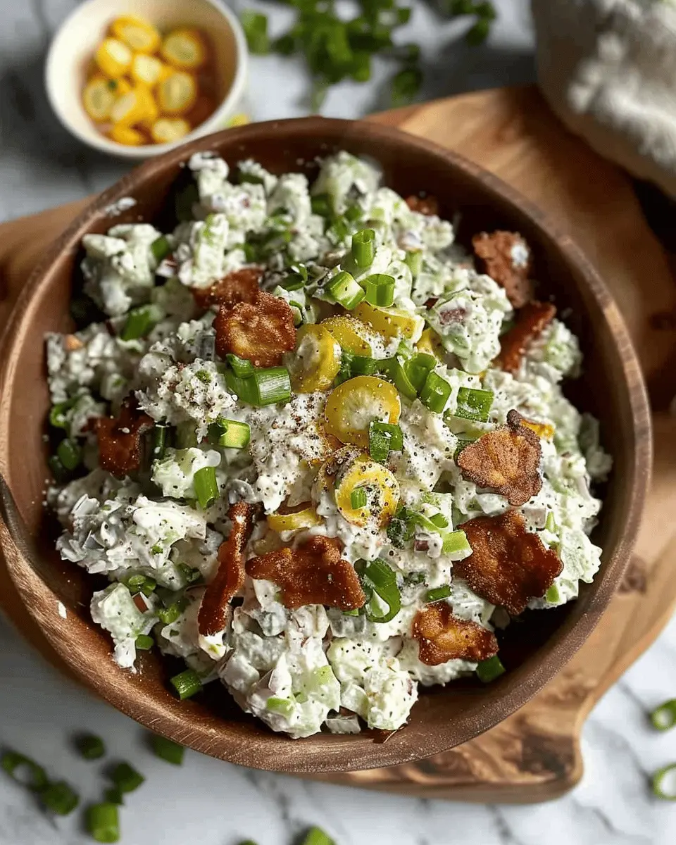 Crispy Smashed Potato Salad with Turkey Bacon and Flavorful Herbs