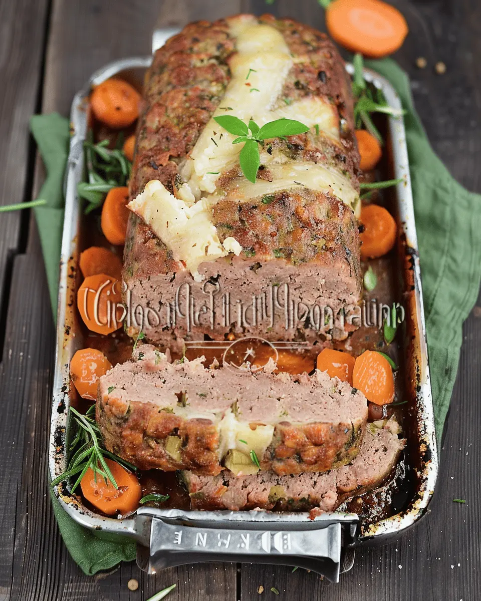 Italian Stuffed Meatloaf with Turkey Bacon and Chicken Ham Delight