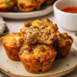 High Protein Sausage Pancake Muffins