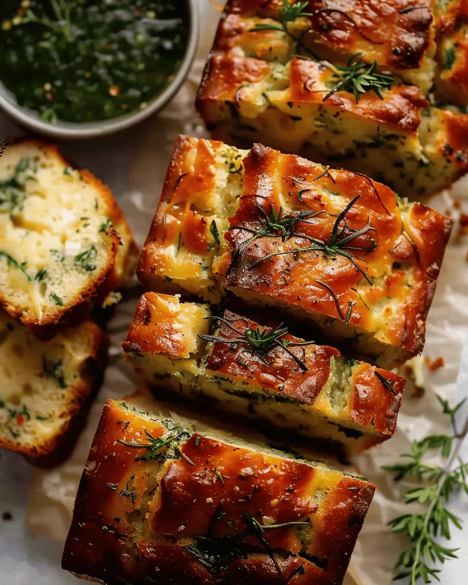 Cheese Herb Garlic Quick Bread: Easy Slice of Homemade Delight