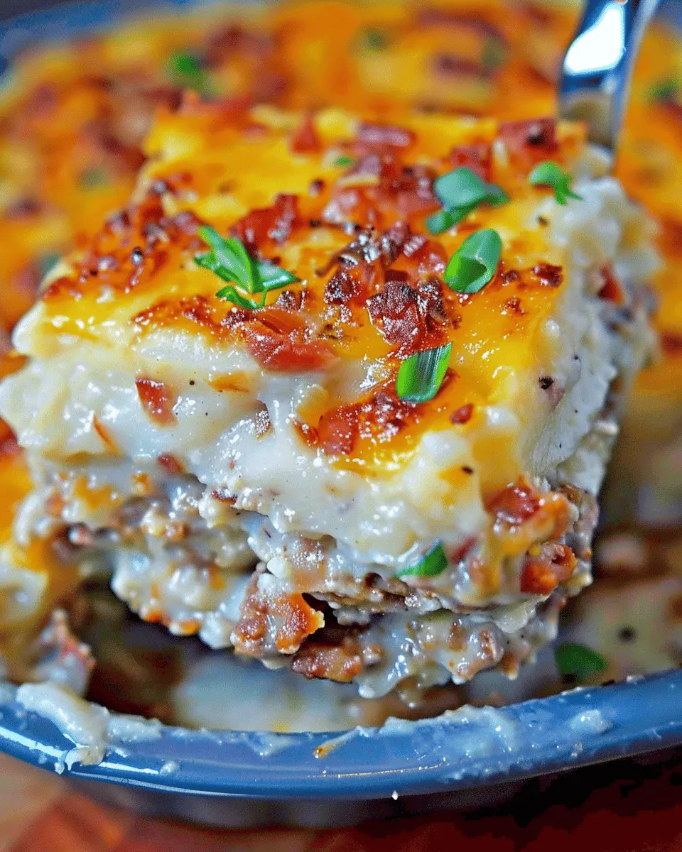 Loaded Potato Meatloaf Casserole: Indulgent Comfort Food Delight