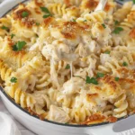 Garlic Parmesan Chicken Pasta Bake