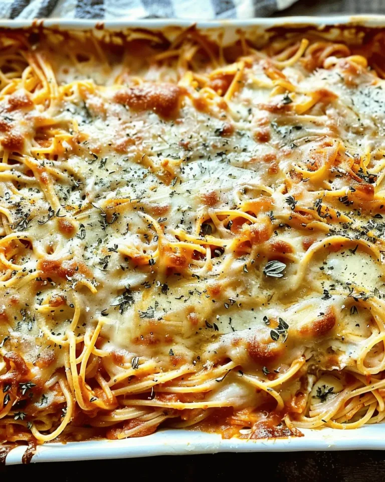 Baked Cream Cheese Spaghetti Casserole
