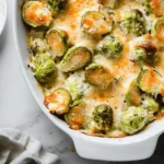 Garlicky Creamy Brussels Sprouts Au Gratin