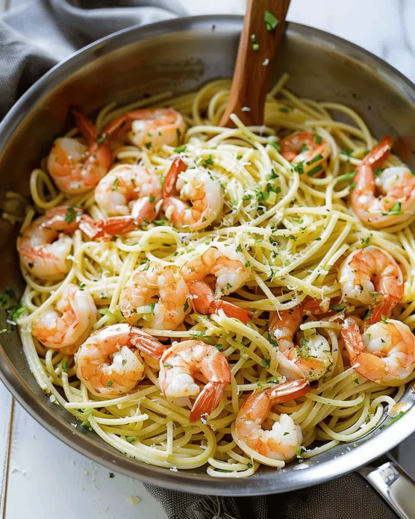 Garlic Shrimp Spaghetti