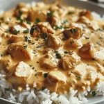 CREAMY SMOTHERED CHICKEN AND RICE