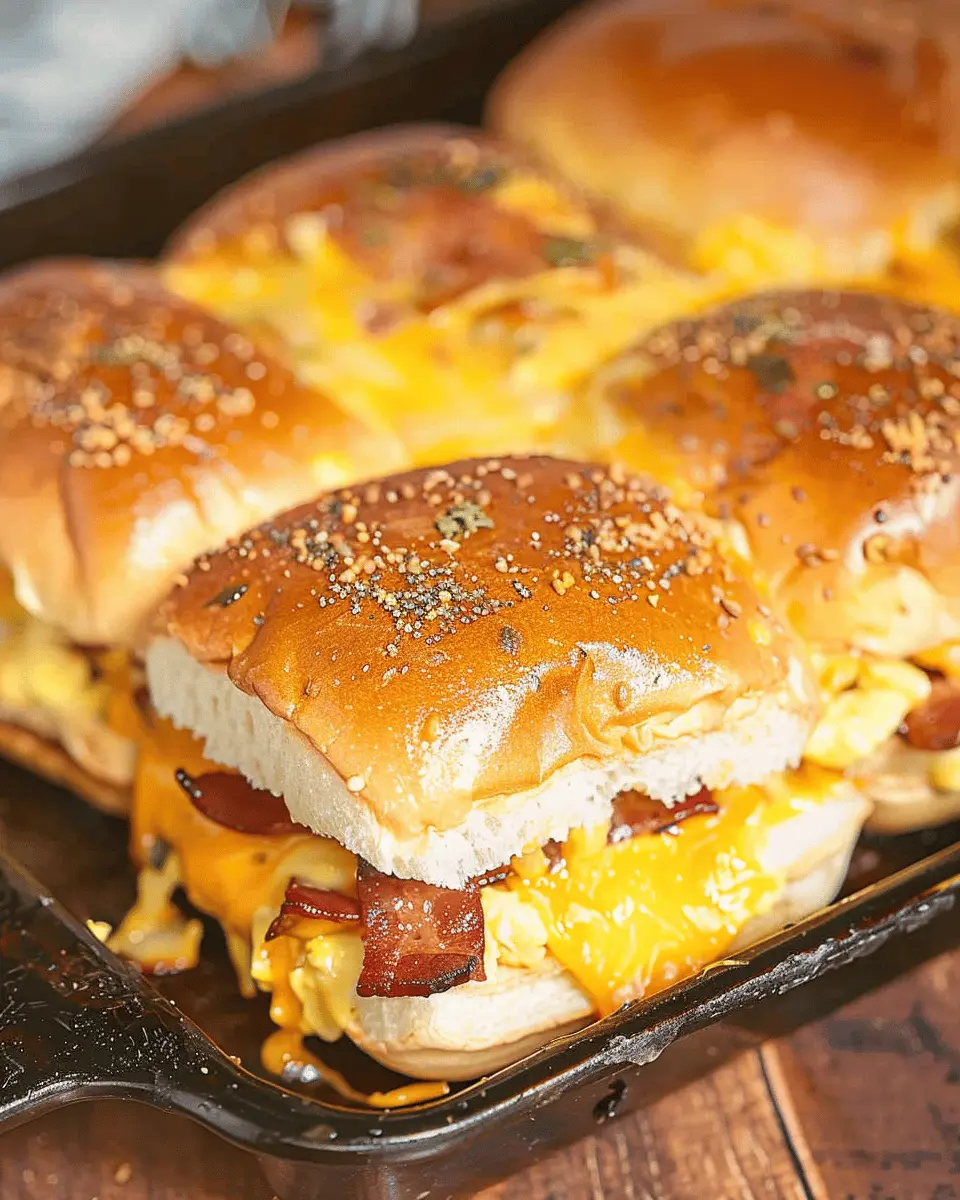 Crack Breakfast Sliders: Indulgent Turkey Bacon, Egg & Cheese Delight