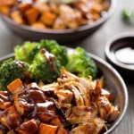 BBQ Chicken & Roasted Sweet Potato Bowls