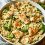Cheesy Chicken Broccoli Orzo