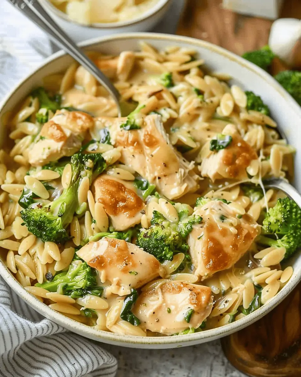 Cheesy Chicken Broccoli Orzo: The Easy Comfort Food Delight