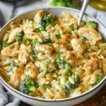 Cheesy Chicken Broccoli Orzo