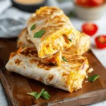 Cheesy Garlic Chicken Wraps