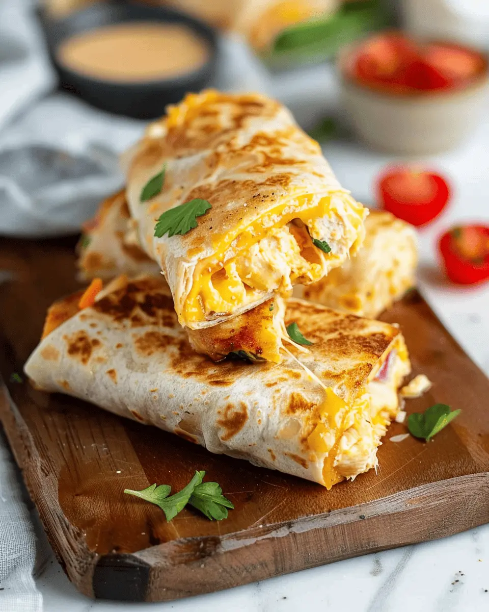 Cheesy Garlic Chicken Wraps: Easy Indulgence for Home Cooks