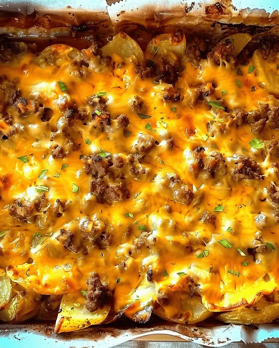 Cheesy Ground Beef and Potatoes: A Cozy, Comforting Delight