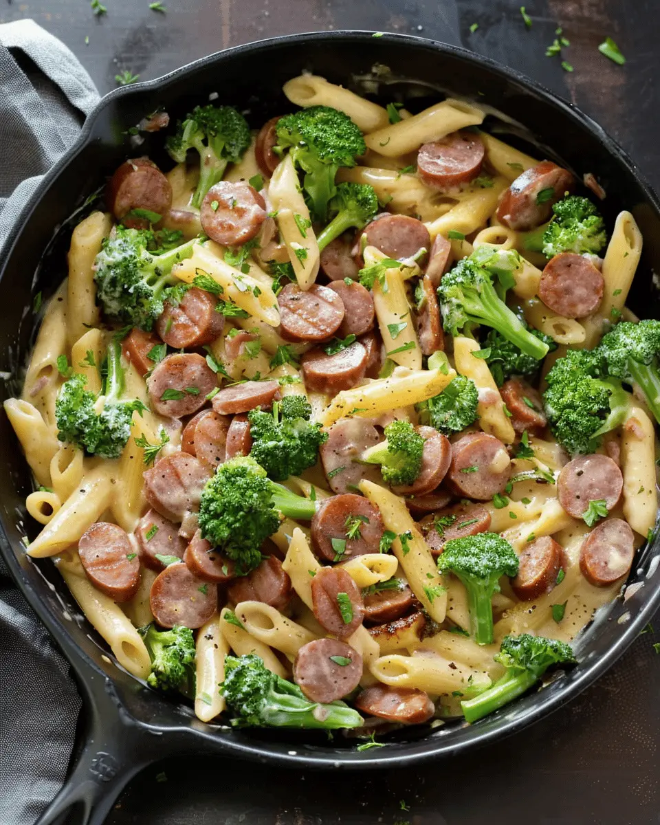 Creamy Kielbasa Broccoli Skillet: A Quick and Indulgent Meal