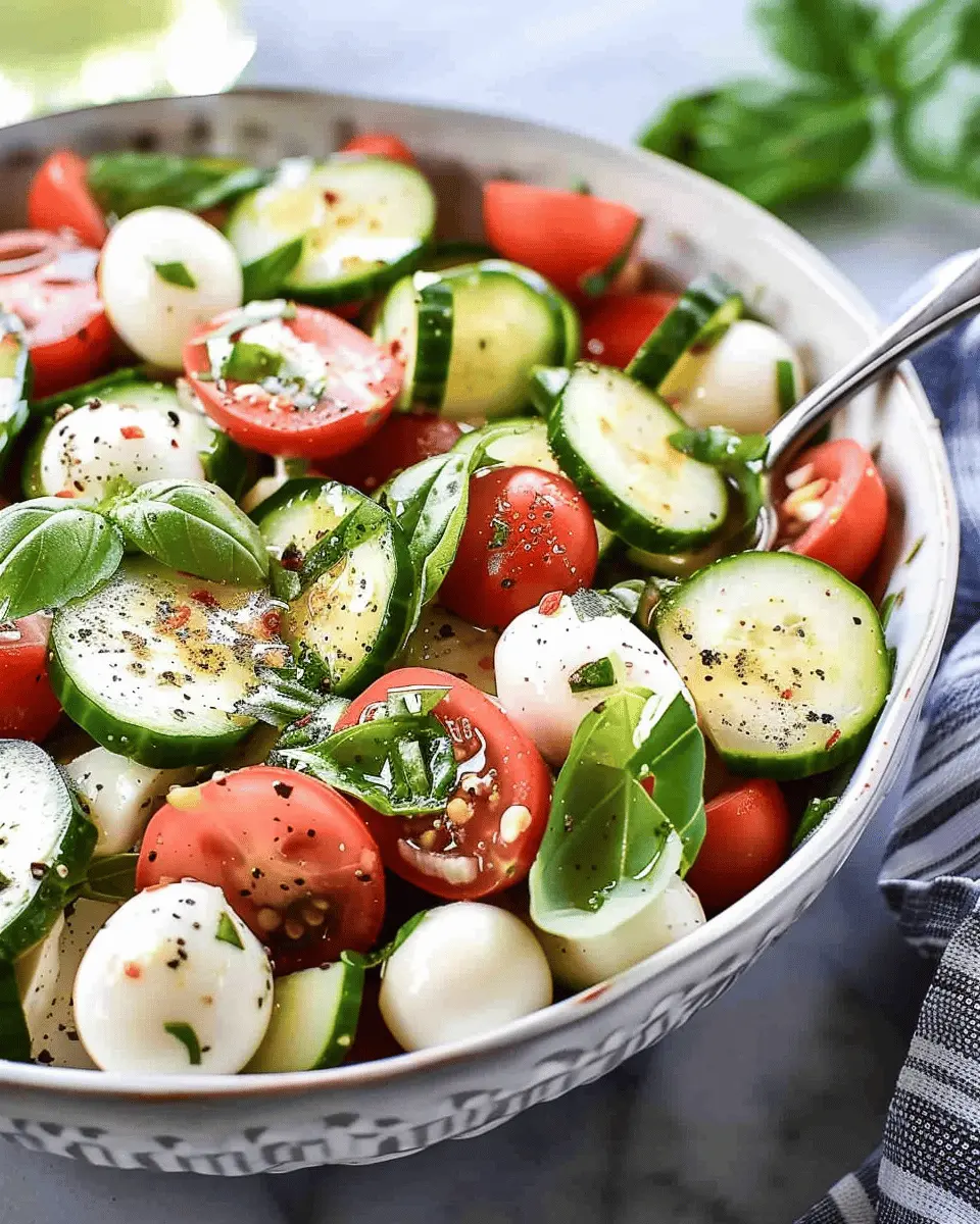 Cucumber Caprese Salad: The Easy, Refreshing Twist You Need
