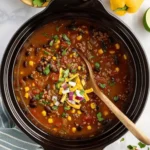 Easy Slow Cooker Taco Soup Recipe