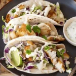 Fish Tacos with Lime Crema