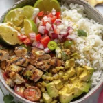 Grilled Chicken Summer Rice Bowls.