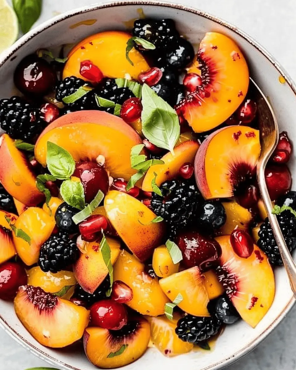 Honey Lime Basil Peach Fruit Salad: A Refreshing Delight for Summer