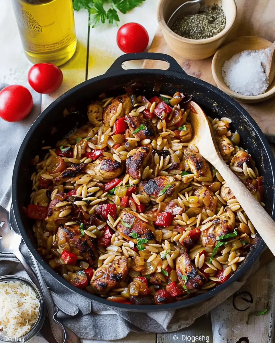 One-Pot Balsamic Chicken and Orzo: Easy Gourmet Comfort Food