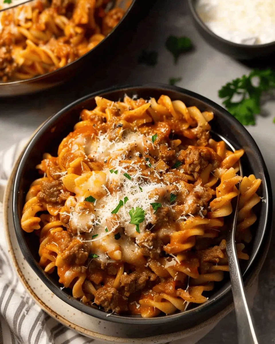 One Pot Creamy Tomato Beef Pasta: Easy Comfort Food Delight