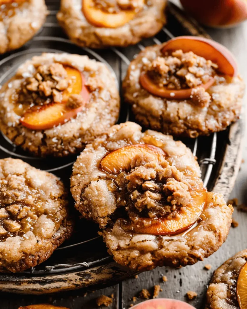 peach cobbler cookies