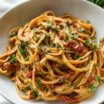 Vegan Creamy Sun Dried Tomato Pasta