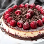 Dark Chocolate Raspberry Cheesecake