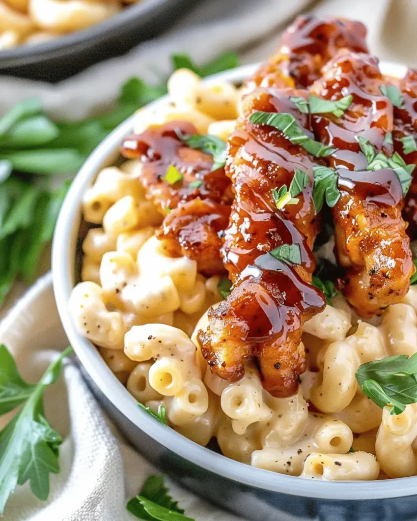 Honey Pepper Chicken Mac and Cheese