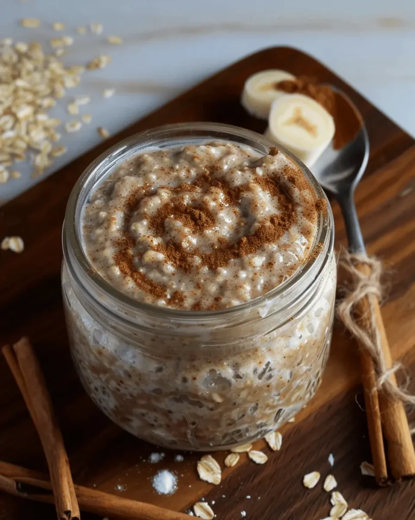 The Best Creamy Cinnamon Roll Overnight Oats