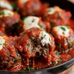 Mozzarella Stuffed Meatballs
