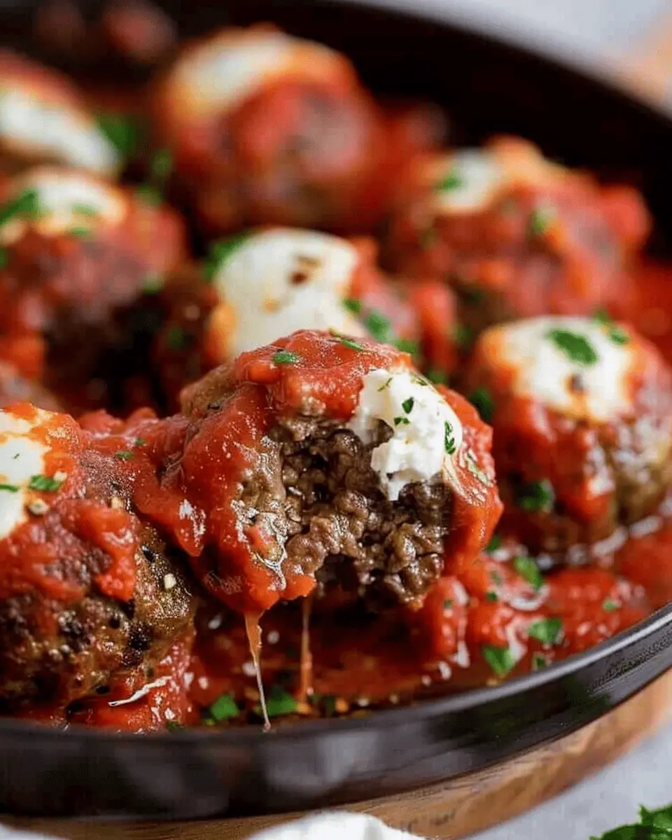 Mozzarella Stuffed Meatballs: Juicy Recipe with Turkey Bacon Twist